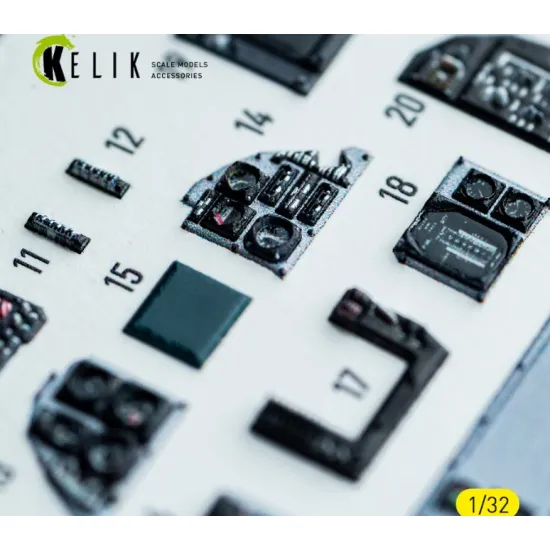 Kelik K32053 1/32 F-14a - Interior 3d Decals For Tamiya Kit