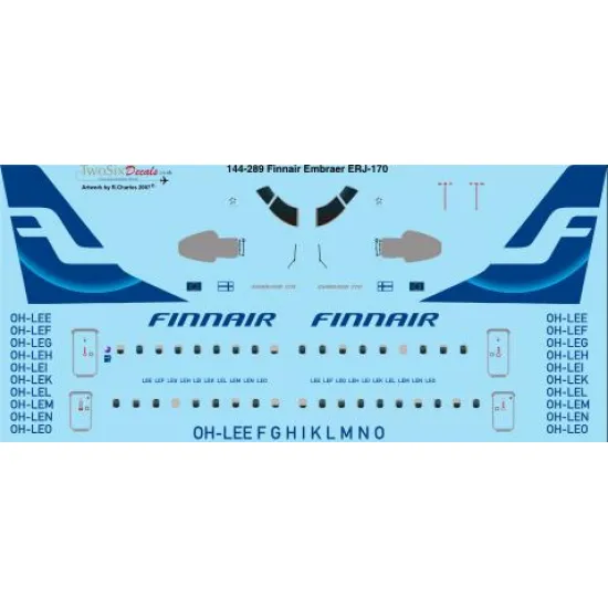 26decals 144-289 1/144 Finnair Erj-170 Laser Decal For Aircraft