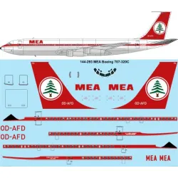 26decals 144-293 1/144 Mea Boeing 707-320c Laser Decal For Aircraft