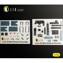 Kelik K32054 1/32 Ov-10a/C Bronco - Interior 3d Decals For Kitty Hawk/Zimi Models Kit
