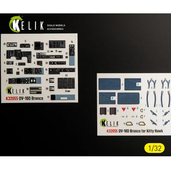 Kelik K32055 1/32 Ov-10d Bronco - Interior 3d Decals For Kitty Hawk/Zimi Models Kit