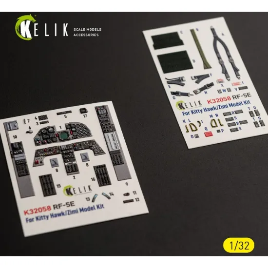 Kelik K32058 1/32 Rf-5e - Interior 3d Decals For Kitty Hawk/Zimi Models Kit