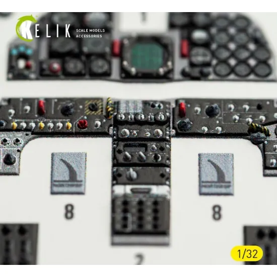 Kelik K32058 1/32 Rf-5e - Interior 3d Decals For Kitty Hawk/Zimi Models Kit