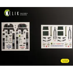 Kelik K32059 1/32 F-5f - Interior 3d Decals For Kitty Hawk/Zimi Models Kit