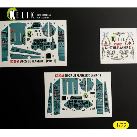 Kelik K32061 1/32 Su-27ub Flanker C - Interior 3d Decals For Trumpeter Kit