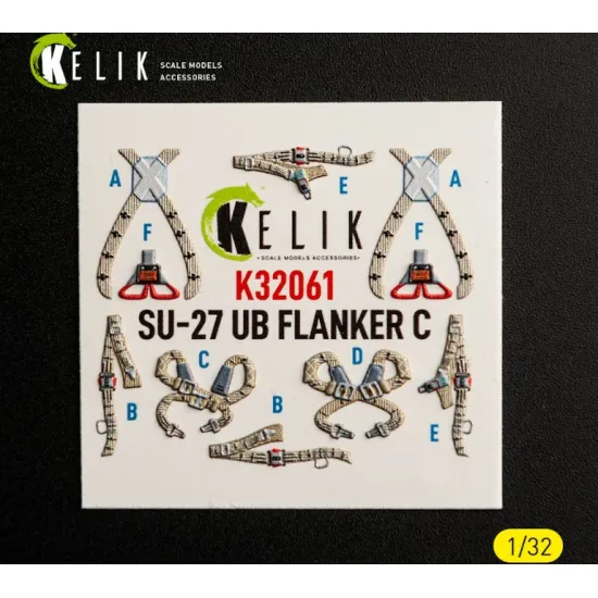 Kelik K32061 1/32 Su-27ub Flanker C - Interior 3d Decals For Trumpeter Kit