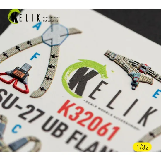 Kelik K32061 1/32 Su-27ub Flanker C - Interior 3d Decals For Trumpeter Kit