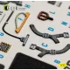 Kelik K32062 1/32 A-7d Corsair Ii - Interior 3d Decals For Trumpeter Kit