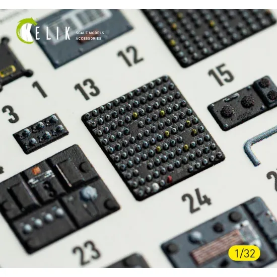 Kelik K32064 1/32 Avionics For A-7e/D Corsair Ii - Exterior 3d Decals For Trumpeter Kit
