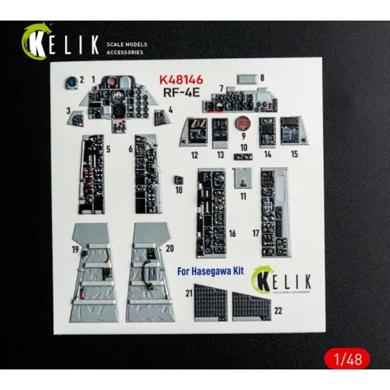 Kelik K48146 1/48 Rf-4e - Interior 3d Decals For Hasegawa Kit