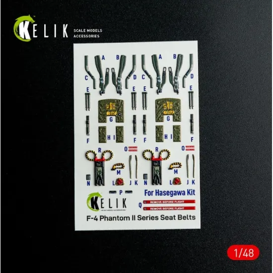 Kelik K48147 1/48 F-4j/S - Interior 3d Decals For Hasegawa Kit