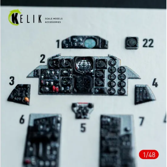 Kelik K48147 1/48 F-4j/S - Interior 3d Decals For Hasegawa Kit