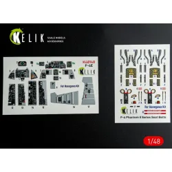 Kelik K48148 1/48 F-4e - Interior 3d Decals For Hasegawa Kit