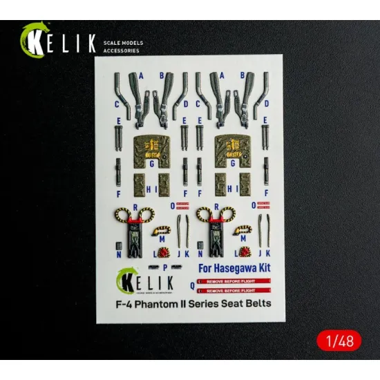 Kelik K48148 1/48 F-4e - Interior 3d Decals For Hasegawa Kit