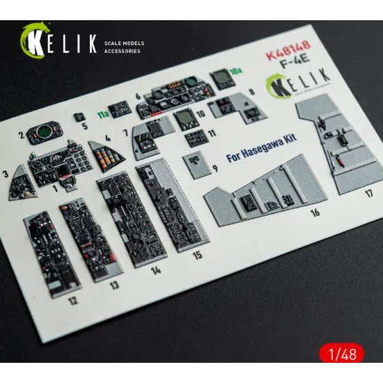 Kelik K48148 1/48 F-4e - Interior 3d Decals For Hasegawa Kit