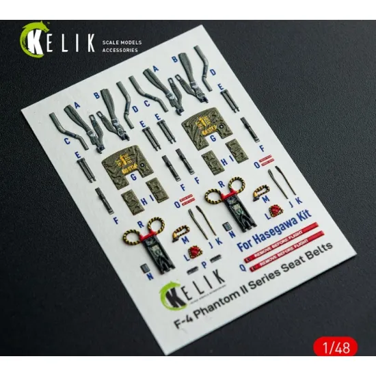 Kelik K48148 1/48 F-4e - Interior 3d Decals For Hasegawa Kit