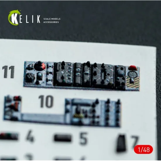 Kelik K48152 1/48 Av-8a Harrier Early - Interior 3d Decals For Kinetic Kit