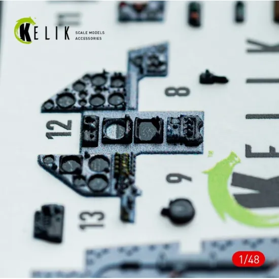 Kelik K48152 1/48 Av-8a Harrier Early - Interior 3d Decals For Kinetic Kit