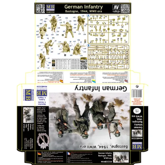 Master Box 35254 1/35 German Infantry Bastogne 1944 Wwii Era
