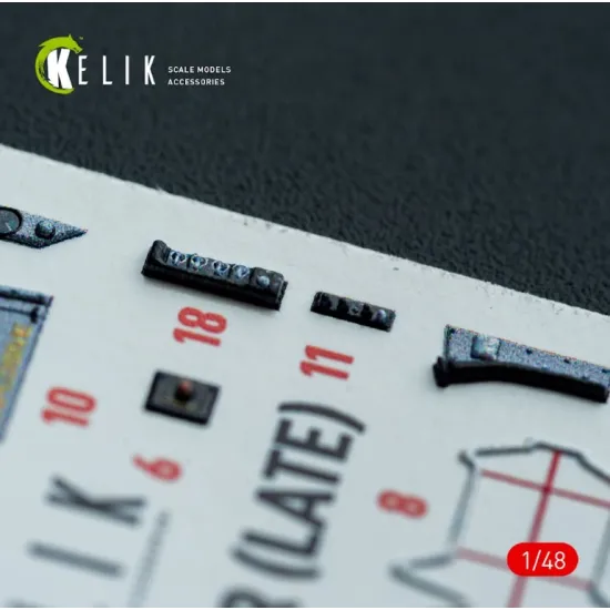 Kelik K48153 1/48 Av-8a Harrier Late - Interior 3d Decals For Kinetic Kit