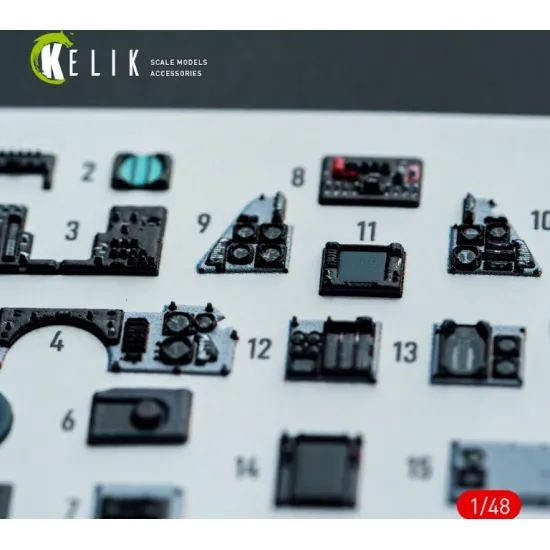 Kelik K48160 1/48 F-14a - Interior 3d Decals For Hasegawa Kit
