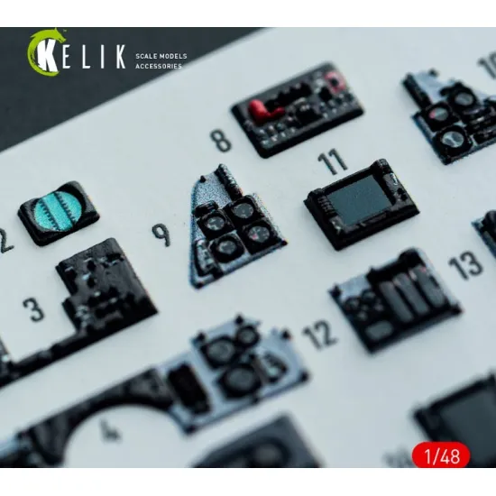 Kelik K48160 1/48 F-14a - Interior 3d Decals For Hasegawa Kit