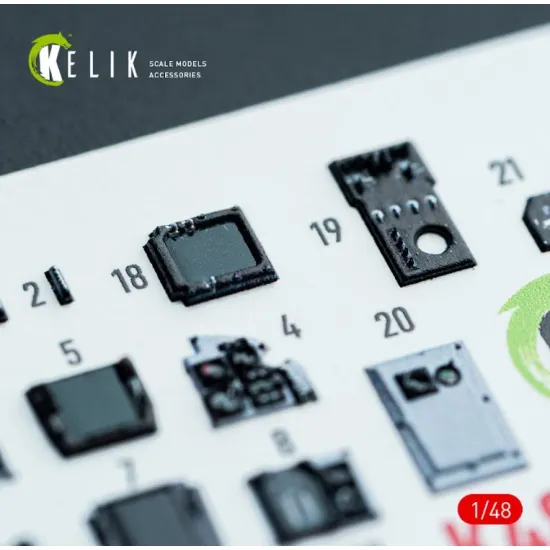 Kelik K48161 1/48 F-14a - Interior 3d Decals For Gwh Kit