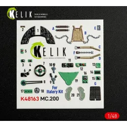 Kelik K48163 1/48 Mc 200 - Interior 3d Decals For Italeri Kit
