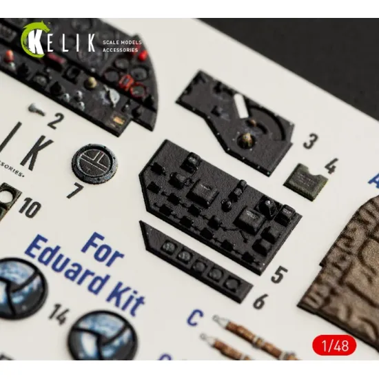 Kelik K48165 1/48 Westland Lysander Mk Iii - Interior 3d Decals For Eduard Kit