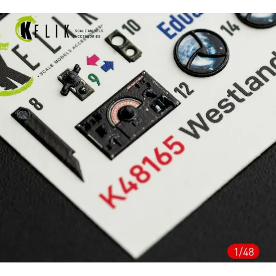 Kelik K48165 1/48 Westland Lysander Mk Iii - Interior 3d Decals For Eduard Kit