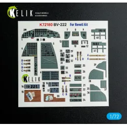 Kelik K72180 1/72 Bv-222 - Interior 3d Decals For Revell Kit