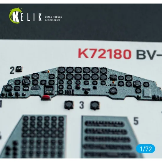 Kelik K72180 1/72 Bv-222 - Interior 3d Decals For Revell Kit