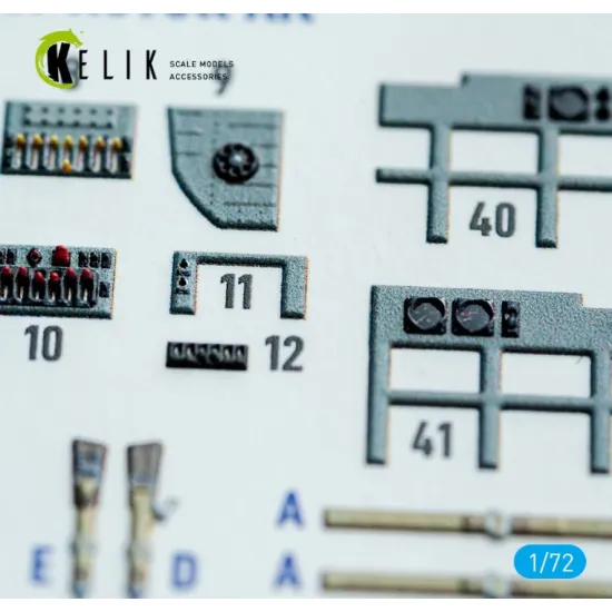 Kelik K72180 1/72 Bv-222 - Interior 3d Decals For Revell Kit