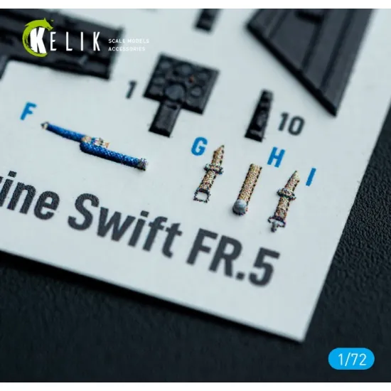 Kelik K72185 1/72 Supermarine Swift Fr 5 - Interior 3d Decals For Airfix Kit