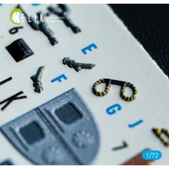 Kelik K72225 1/72 Av-8a Harrier Late - Interior 3d Decals For Italeri Kit