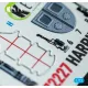 Kelik K72227 1/72 Harrier Gr3 Late Interior 3d Decals For Italeri Kit