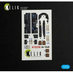 Kelik K72230 1/72 Ar-240 - Interior 3d Decals For Revell Kit