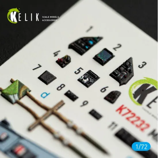 Kelik K72232 1/72 Mirage-2000c - Interior 3d Decals For Dreammodel Kit