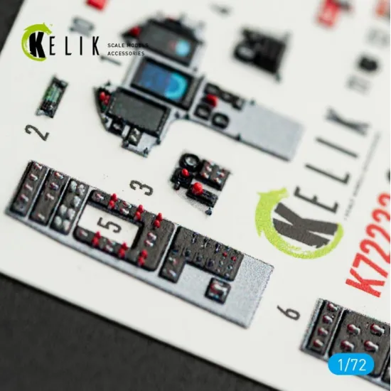 Kelik K72233 1/72 Chinese J-10b - Interior 3d Decals For Trumpeter Kit