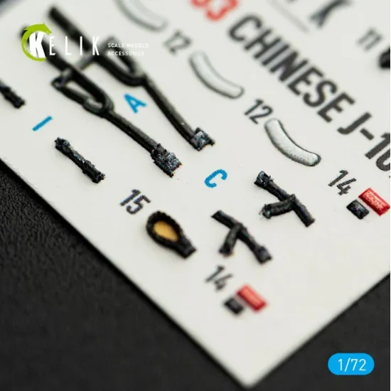 Kelik K72233 1/72 Chinese J-10b - Interior 3d Decals For Trumpeter Kit