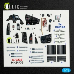 Kelik K72238 1/72 Mi-35/24 - Interior 3d Decals For Italeri Kit