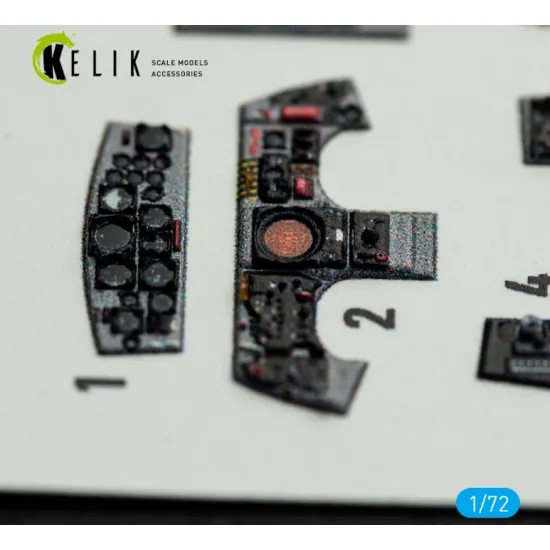 Kelik K72239 1/72 F-104j - Interior 3d Decals For Fine Molds Kit