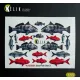 Kelik Ka35004 1/35 Sea Fish Set Type 2 3d Decal For Dioramas