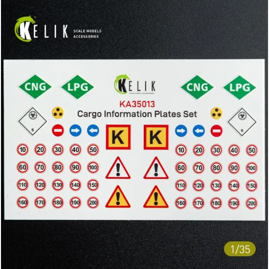 Kelik Ka35013 1/35 Cargo Information Plates Set 2 Decal For Models