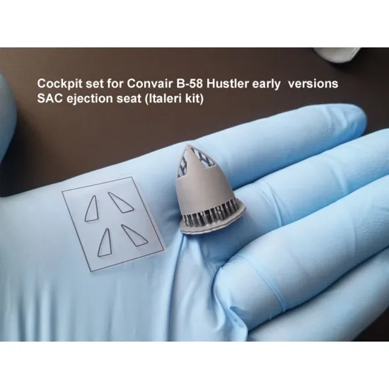 Litaki 72005 1/72 Cockpit Set For Convair B-58 Hustler Early Versions Sac Ejection Seat Italeri Kit