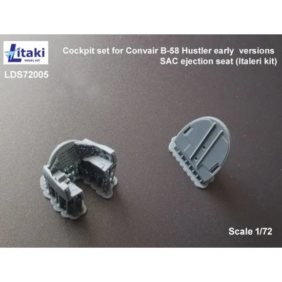Litaki 72005 1/72 Cockpit Set For Convair B-58 Hustler Early Versions Sac Ejection Seat Italeri Kit