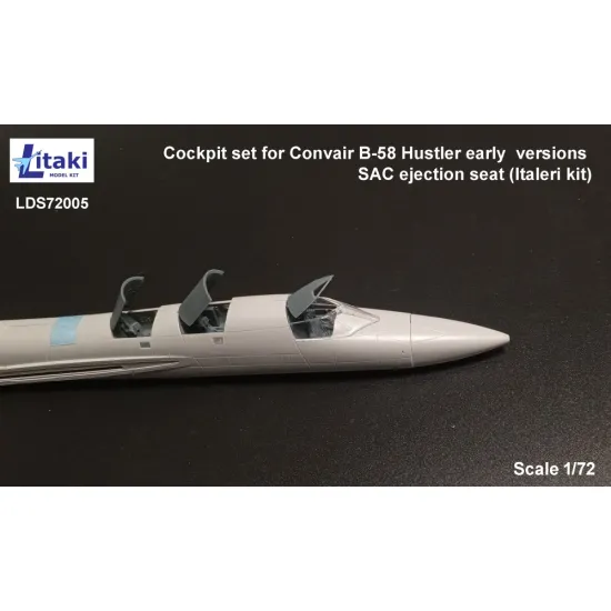 Litaki 72005 1/72 Cockpit Set For Convair B-58 Hustler Early Versions Sac Ejection Seat Italeri Kit