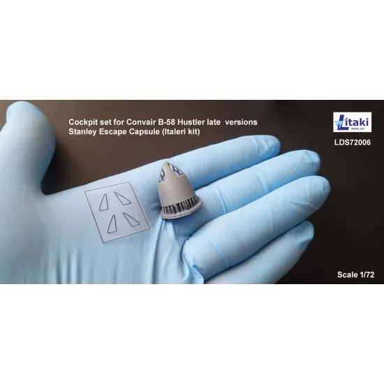 Litaki 72006 1/72 Cockpit Set For Convair B-58 Hustler Late Versions Stanley Escape Capsule Italeri Kit