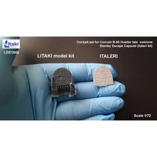 Litaki 72006 1/72 Cockpit Set For Convair B-58 Hustler Late Versions Stanley Escape Capsule Italeri Kit