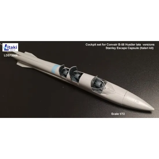 Litaki 72006 1/72 Cockpit Set For Convair B-58 Hustler Late Versions Stanley Escape Capsule Italeri Kit